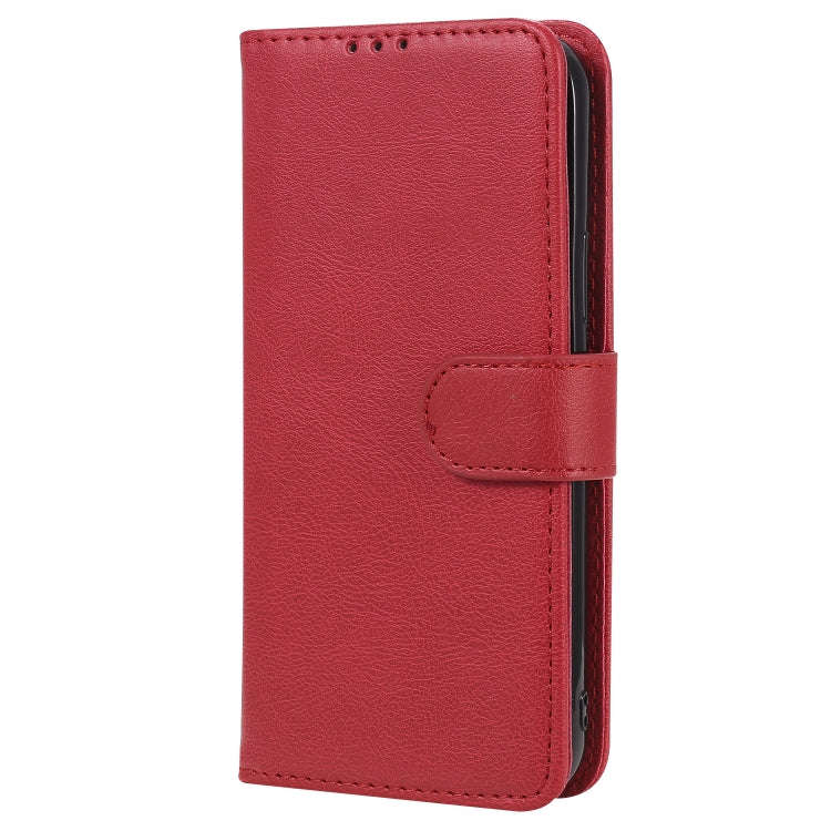 For iPhone 12 / 12 Pro 2 in 1 Solid Color Detachable PU Leather Case with Card Slots & Magnetic H...