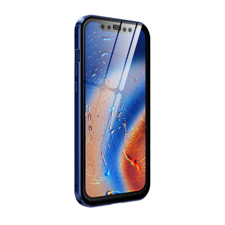 Double Sides Tempered Glass Magnetic Adsorption Metal Frame HD Screen Case For iPhone 12 Pro Max(...