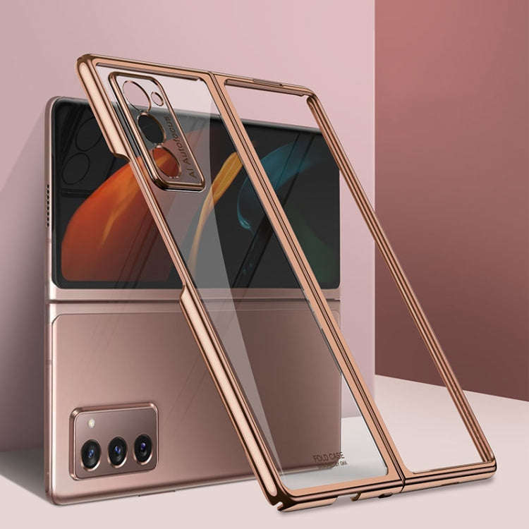 For Samsung Galaxy Z Fold2 5G GKK Straight Edge Phantom TPU + Plating Protective Case(Gold)