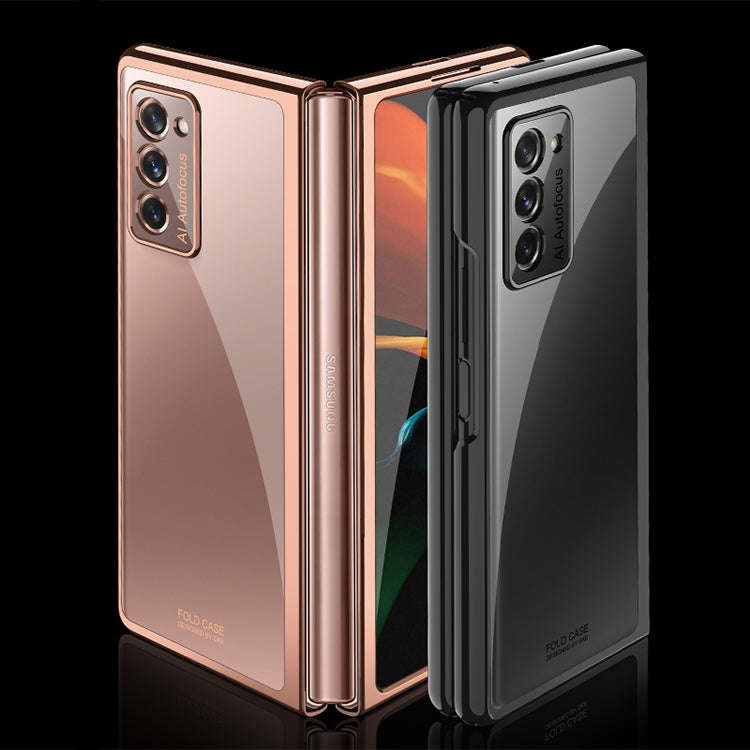 For Samsung Galaxy Z Fold2 5G GKK Straight Edge Phantom TPU + Plating Protective Case(Gold)