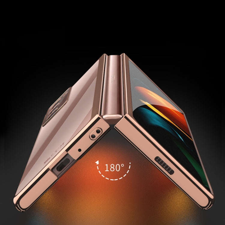 For Samsung Galaxy Z Fold2 5G GKK Straight Edge Phantom TPU + Plating Protective Case(Gold)