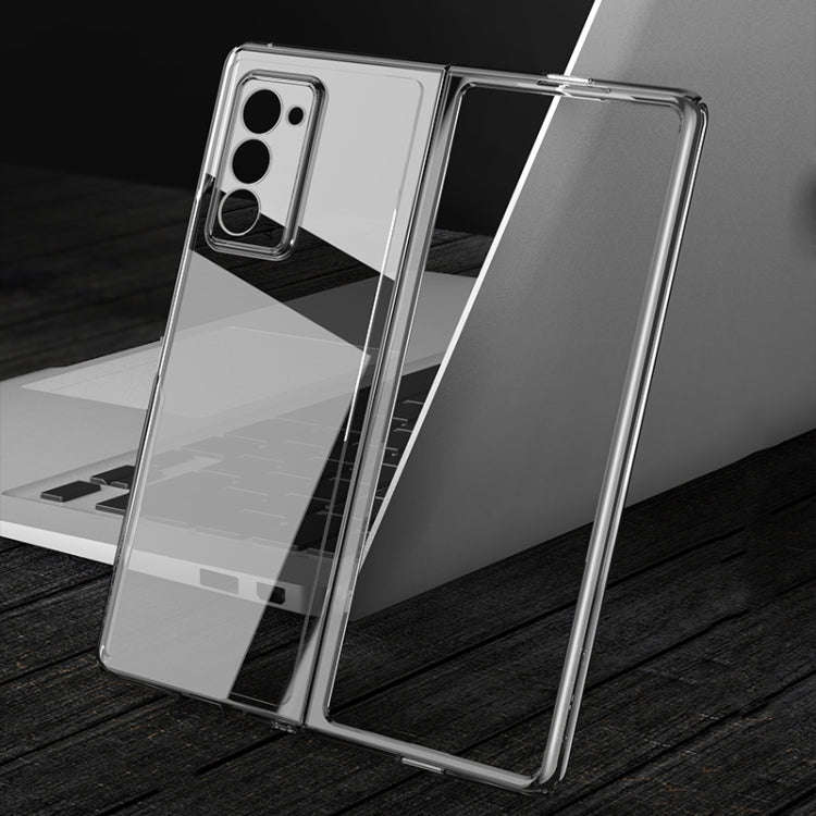 For Samsung Galaxy Z Fold2 5G GKK Straight Edge Phantom TPU + Plating Protective Case(Transparent)