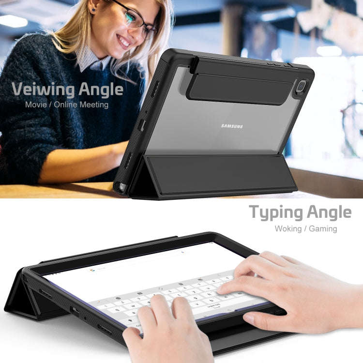 For Samsung Galaxy Tab A7 10.4 (2020) Acrylic + TPU Horizontal Flip Smart Leather Case with Three...