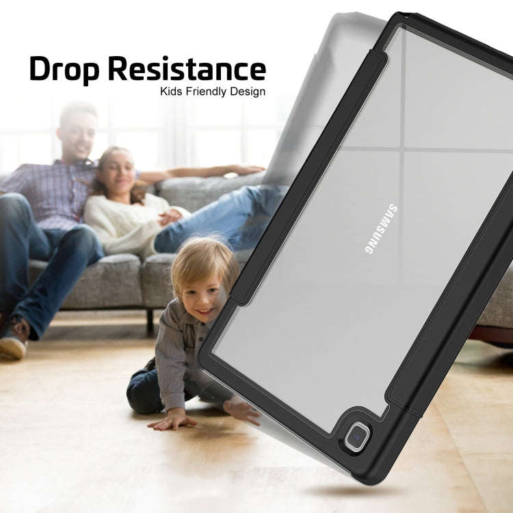 For Samsung Galaxy Tab A7 10.4 (2020) Acrylic + TPU Horizontal Flip Smart Leather Case with Three...