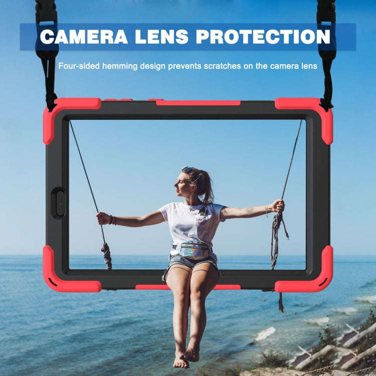 For Lenovo Tab M8 Shockproof Colorful Silicone + PC Protective Case with Holder & Hand Grip Strap...