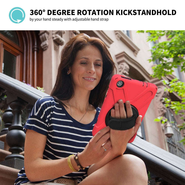 For Lenovo Tab M8 Shockproof Colorful Silicone + PC Protective Case with Holder & Hand Grip Strap...