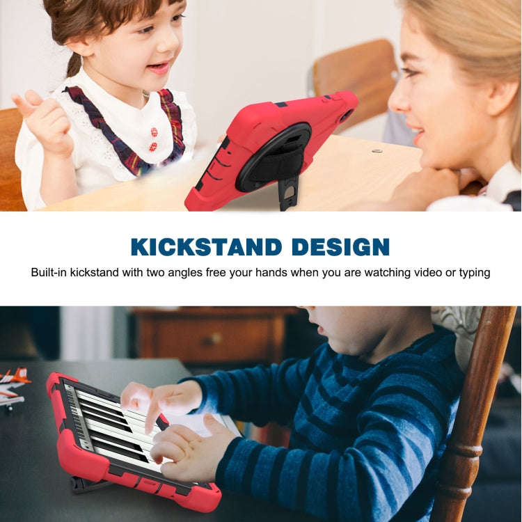 For Lenovo Tab M8 Shockproof Colorful Silicone + PC Protective Case with Holder & Hand Grip Strap...