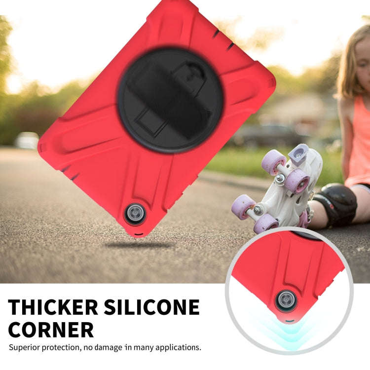 For Lenovo Tab M8 Shockproof Colorful Silicone + PC Protective Case with Holder & Hand Grip Strap...