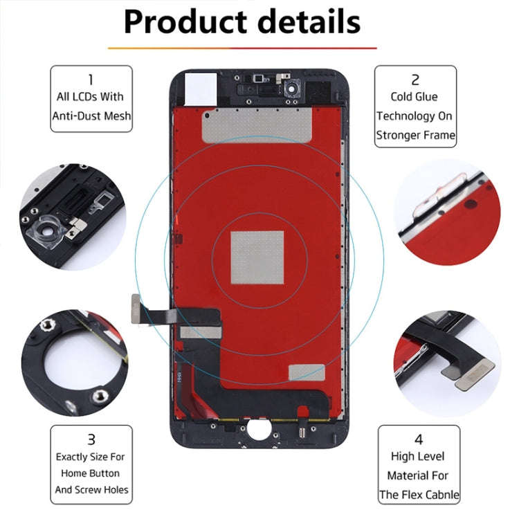 Original LCD Screen and Digitizer Full Assembly for iPhone 7 Plus(Black)