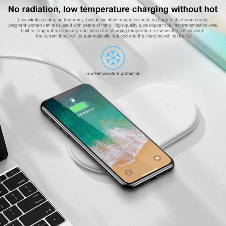 3 in 1 QI Wireless Charger for iPhone & AirPods & Apple Watch(White)