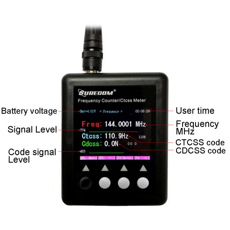 SF401 Plus Portable Handheld Frequency Counter for Walkie Talkie, Frequency: 27MHz-3000MHz