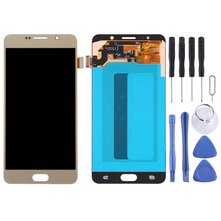 OLED Material LCD Screen and Digitizer Full Assembly for Samsung Galaxy Note 5(Gold)