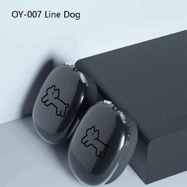 1 Pair Headset Case Headphone TPU Protective Shell For AirPods Max(OY-007 Line Dog)