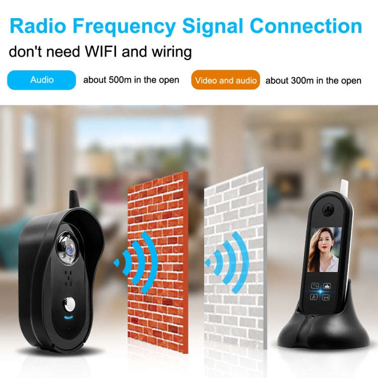 TS-999A2 Wireless Digital Video Door Phone Doorbell with 2.5 inch Display Screen & Antenna, Suppo...