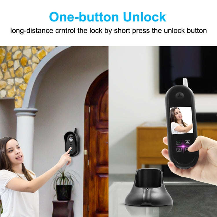 TS-999A2 Wireless Digital Video Door Phone Doorbell with 2.5 inch Display Screen & Antenna, Suppo...