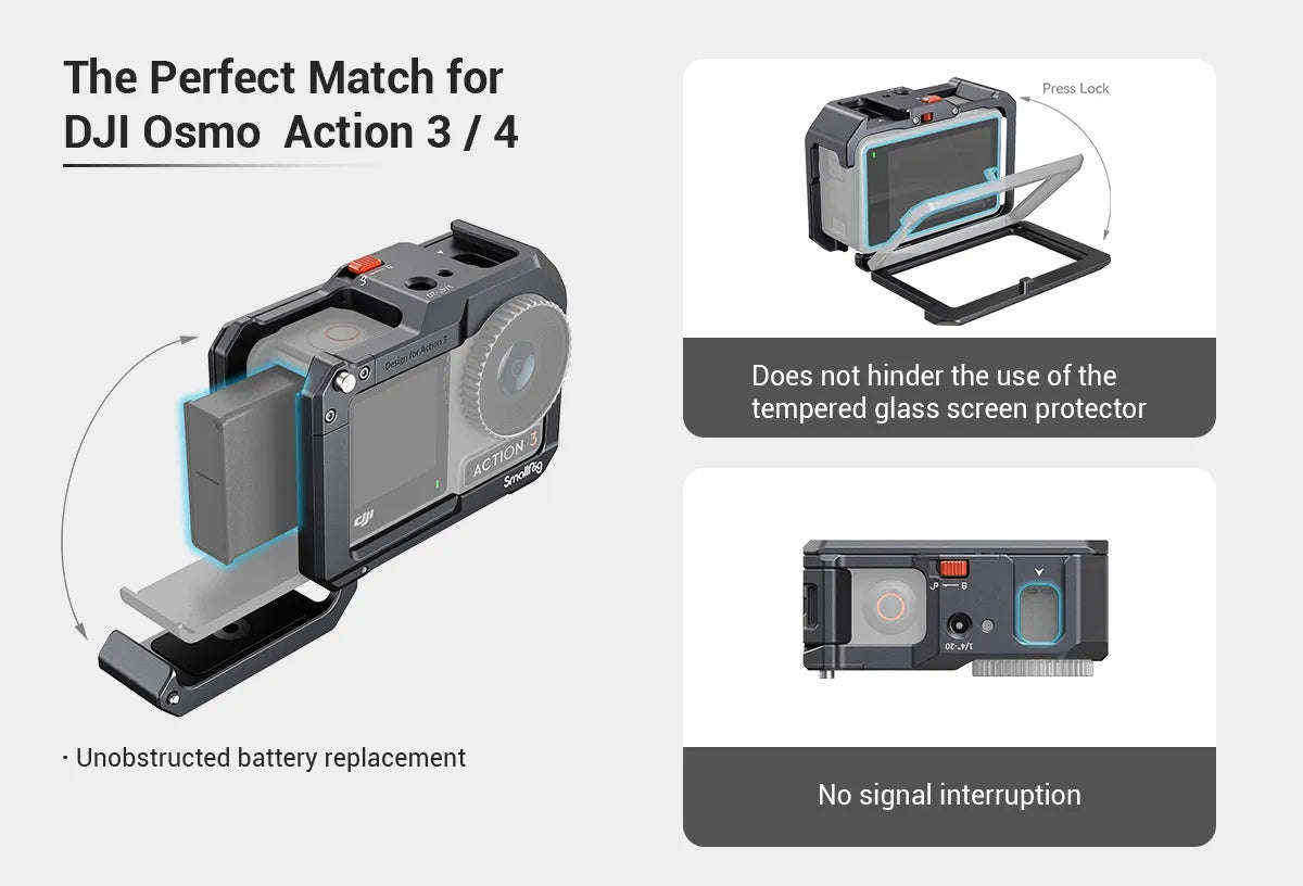 SmallRig Cage for DJI Osmo Action 4 / 3