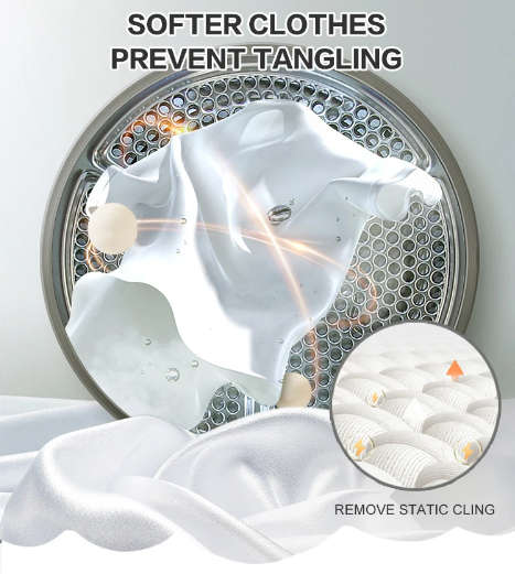 Wash Wool Dryer Balls - Set of 6, dry your laundry faster