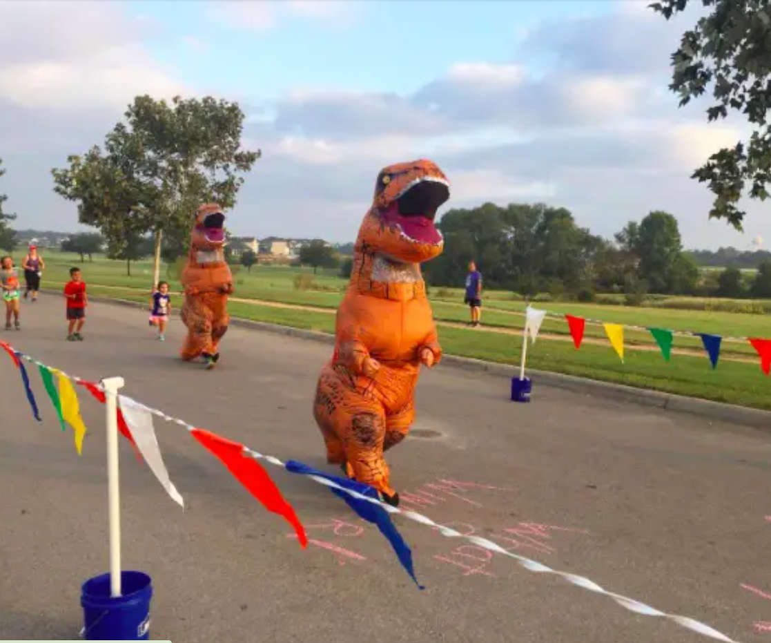 Dinosaur T-Rex Full Suit With Automatic Battery Air Inflator