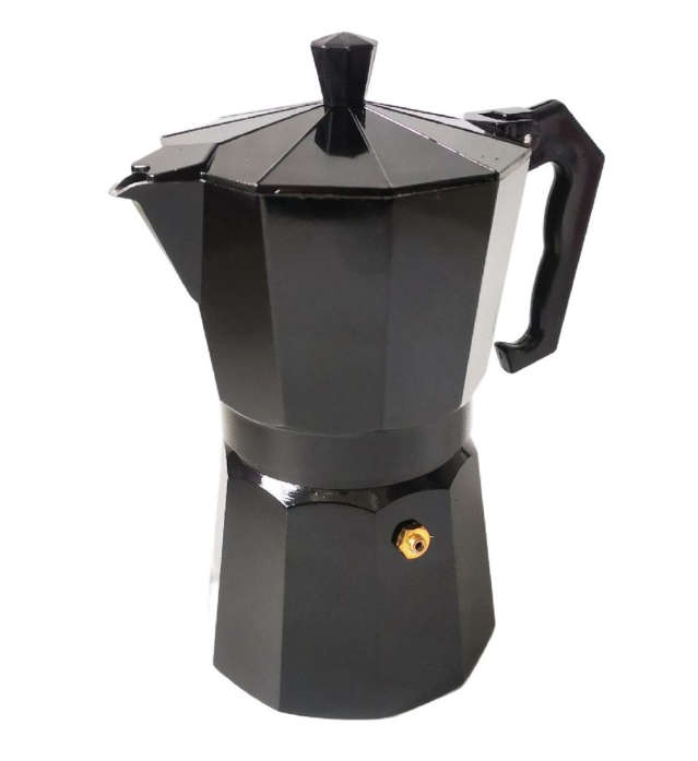 6 Cup Aluminium Stove Top Coffee Maker - Assorted Colours