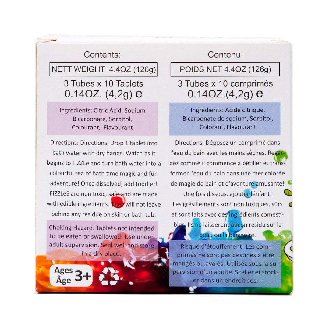 FiZZLeS Colourful Bath Magic for Kids - 6 Pack Assorted