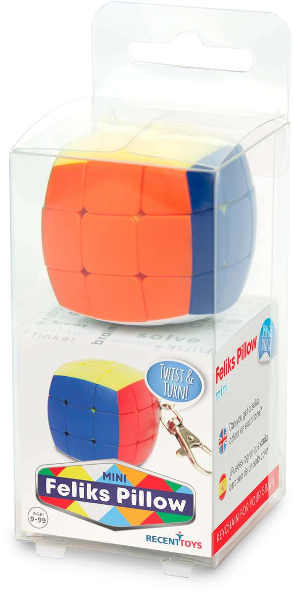 Mini Feliks Pillow Keychain Puzzle - Brain Teaser, Speedcube by Meffert's