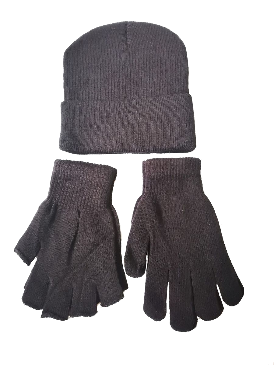 Gloves , Fingerless Gloves and Beanie Set