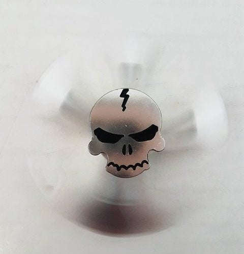 Metal Skull Spinner - Silver
