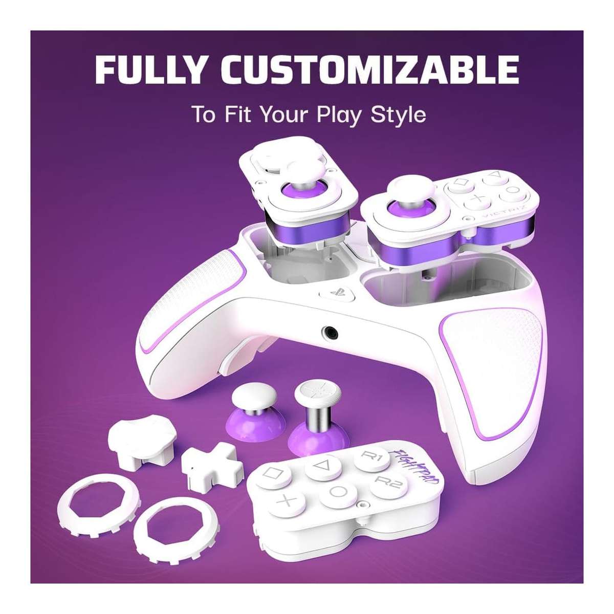 PDP Victrix Pro 052-002-WH Wireless Modular Gaming Controller - White 052-002-WH