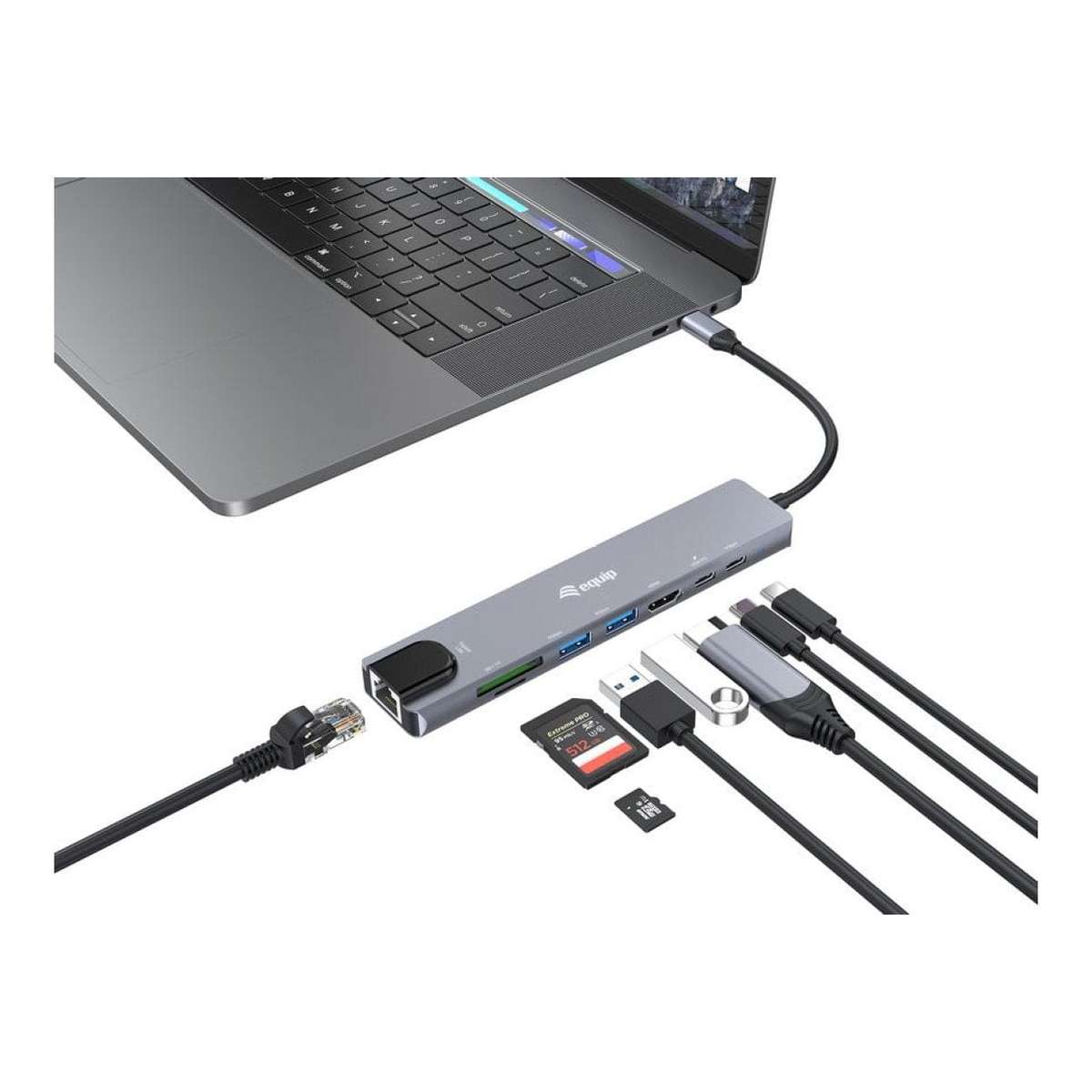 Equip 8-in-1 Multifunctional USB-C 4K HDMI Adapter 133497