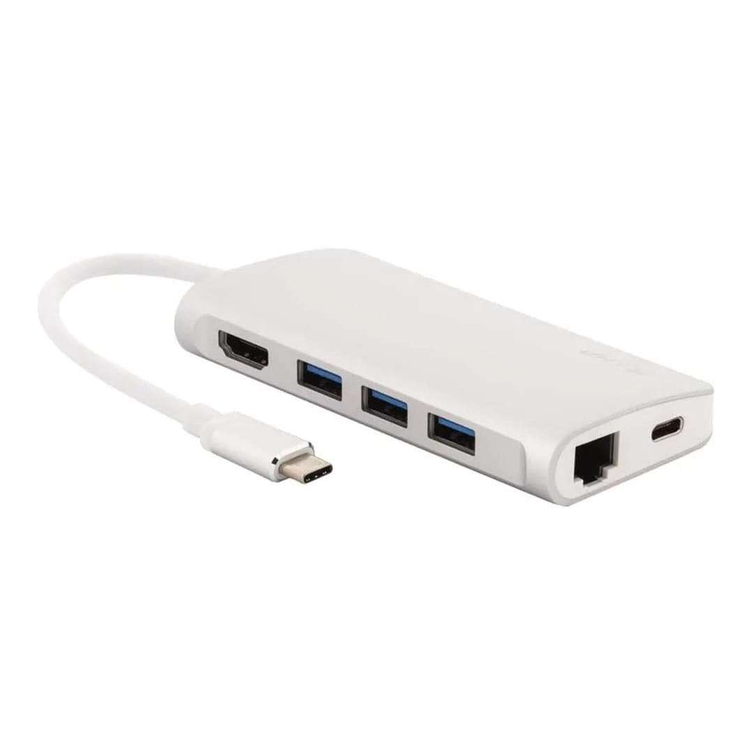 LMP Mini 8-in-1 Type-C Ethernet Hub Silver 14368