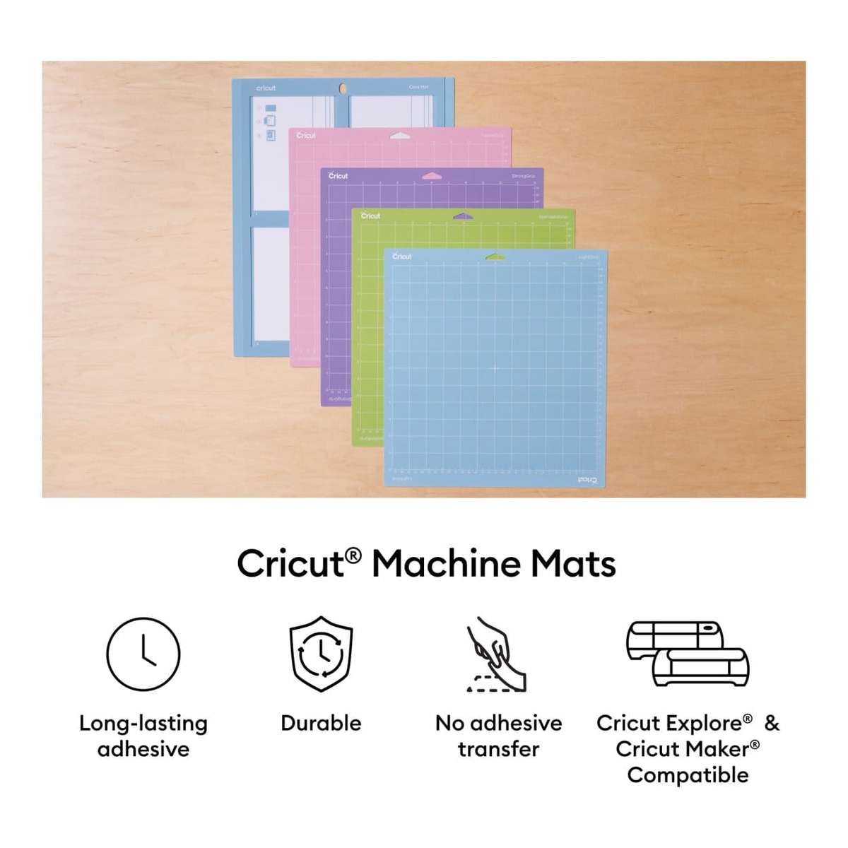 Cricut Machine Mat Variety Pack 30.5x30.5cm 4-pack 2012128