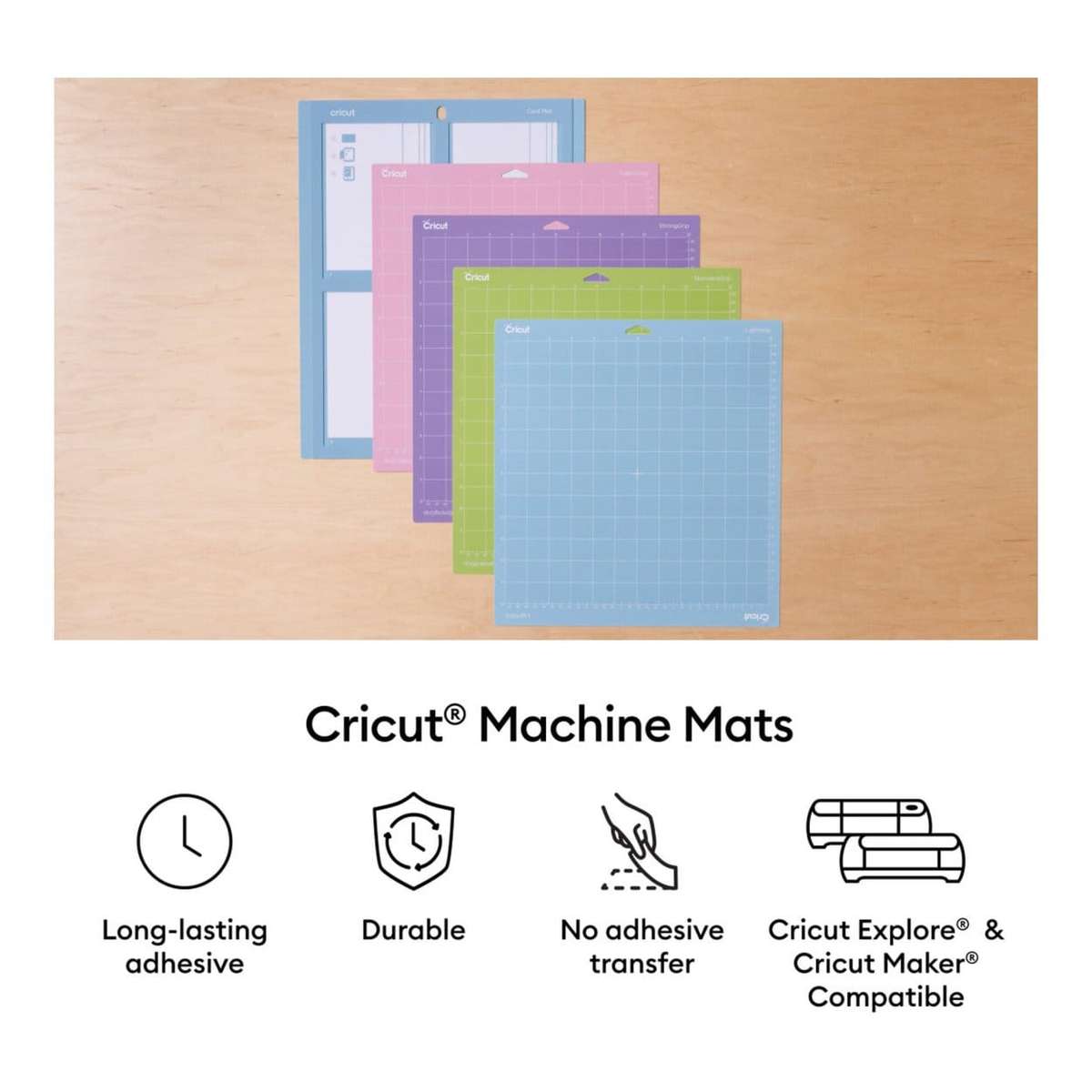Cricut Machine Mat Variety Pack 30.5x30.5cm 8-pack 2012133