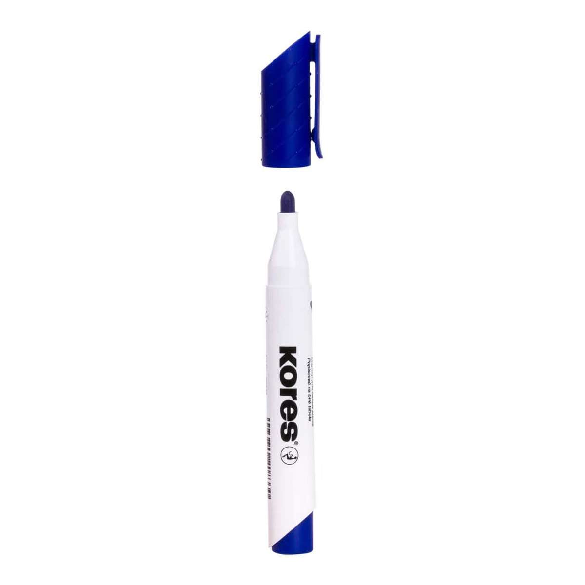 Kores K-Marker Whiteboard Marker with Bullet Tip 12-pack Blue 20833