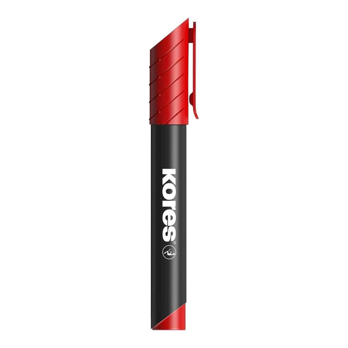 Kores K-Marker Permanent Marker Bullet Tip 12-pieces Red 20937