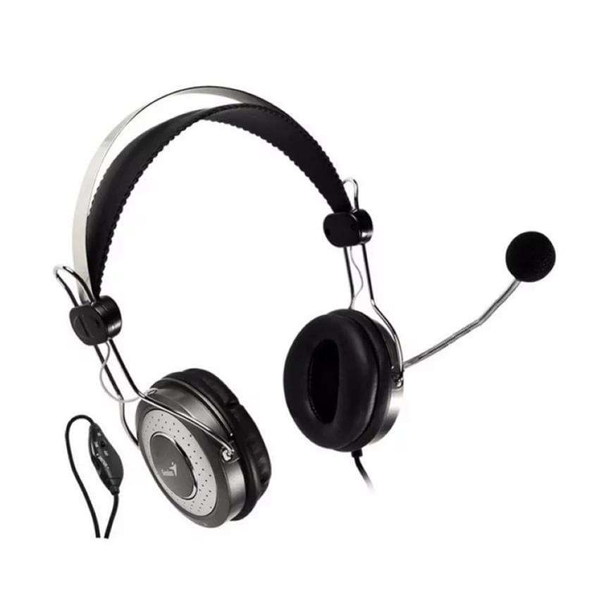 Genius HS-04SU Wired Headset with Noise Cancelling Mic Silver 31710045100