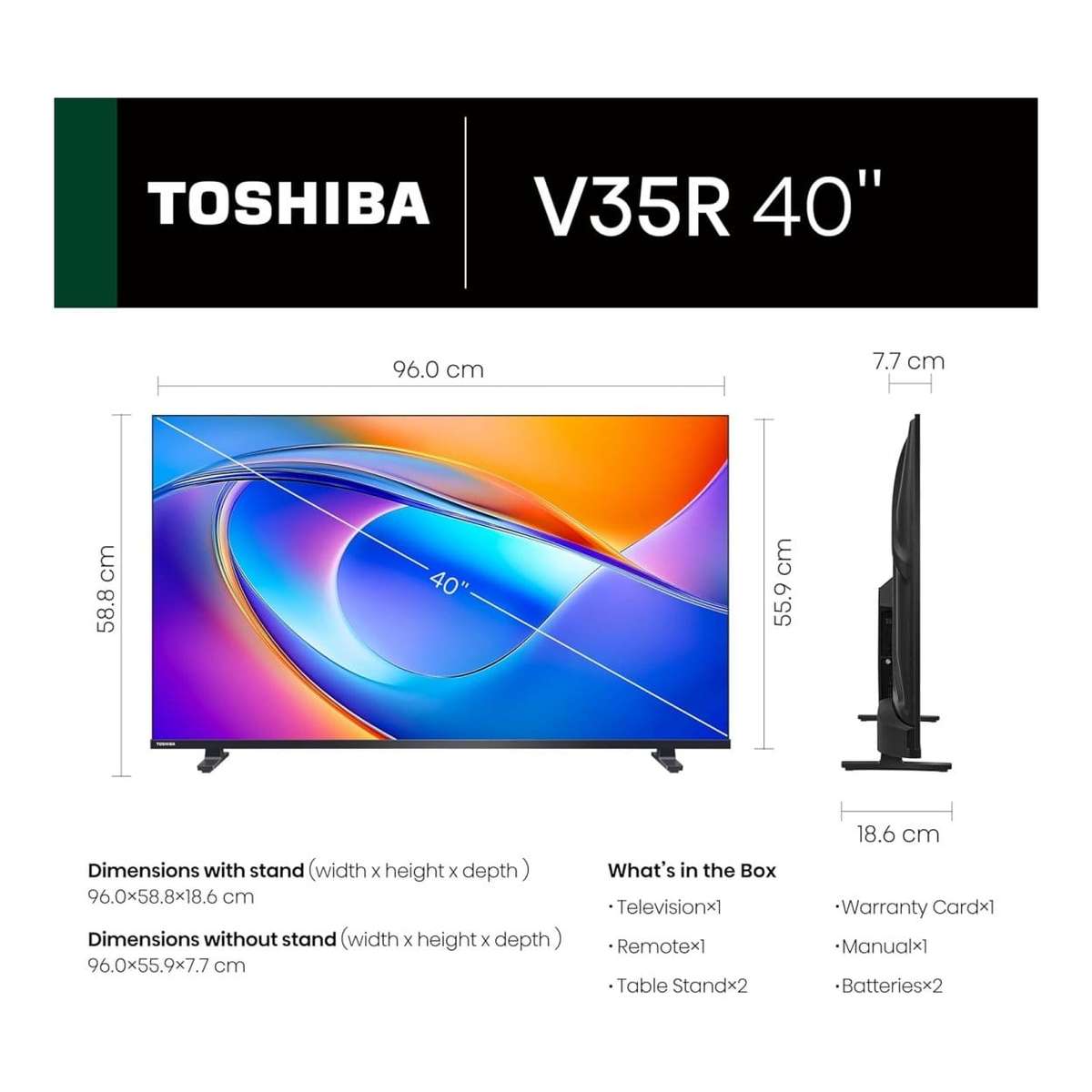 Toshiba 40V35RP 40-inch HD VIDAA Smart TV
