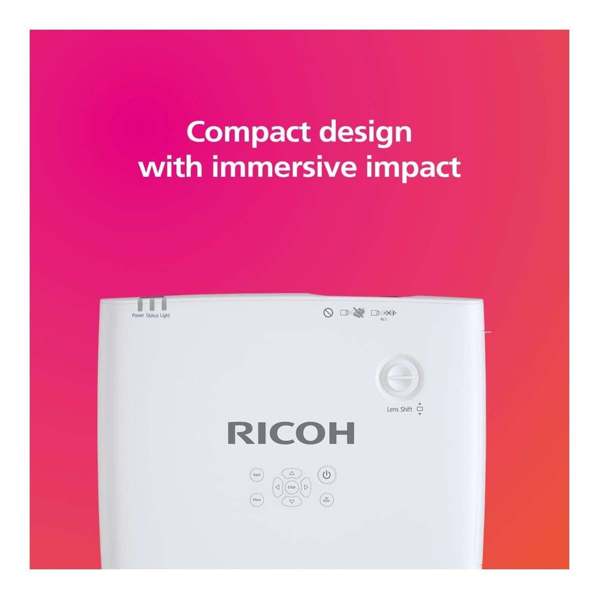 Ricoh PJ WUL5A50 5200 ANSI Lumens Short Throw Projector White 432675