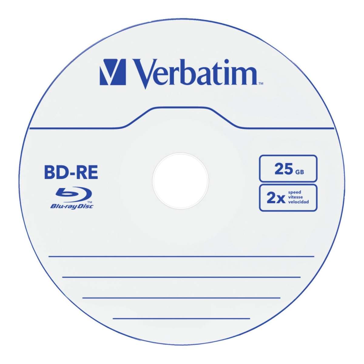 Verbatim 43615 Blank Blu-Ray Disc BD-RE 25GB 5-pack