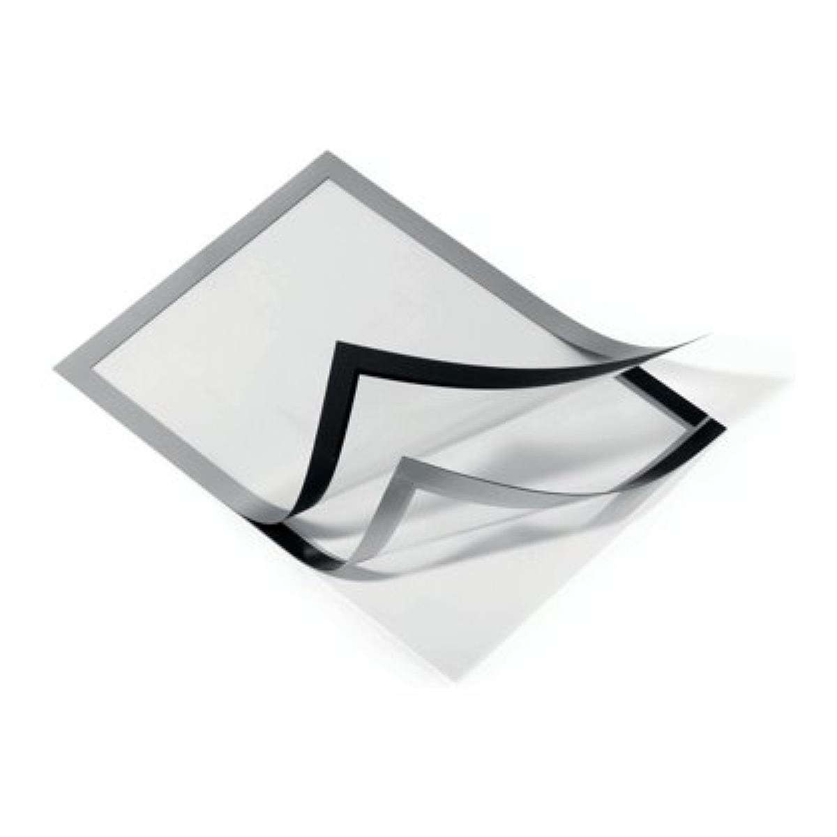 Durable DURAFRAME A4 Self Adhesive Magnetic Signage Frame 2-pack Silver 487223