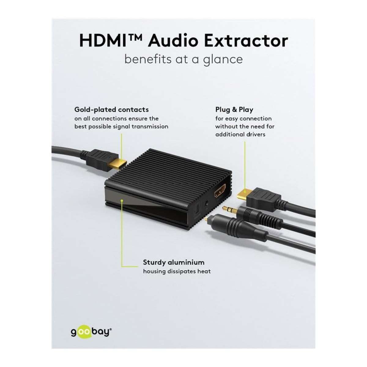 Goobay 4K 60Hz HDMI Audio Extractor 58477