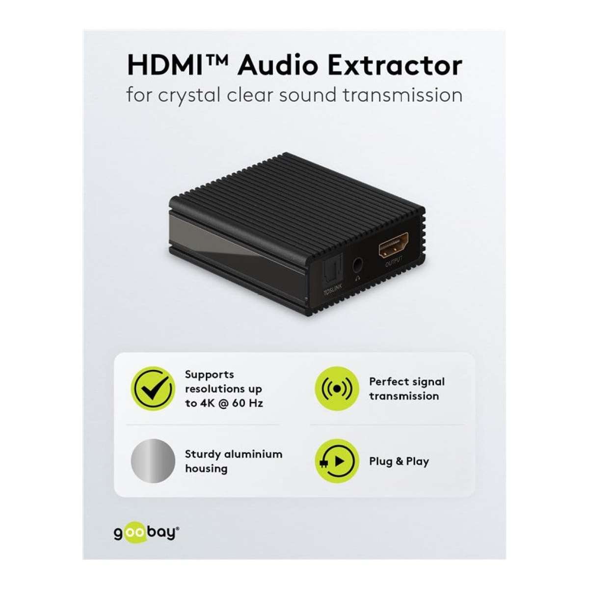 Goobay 4K 60Hz HDMI Audio Extractor 58477