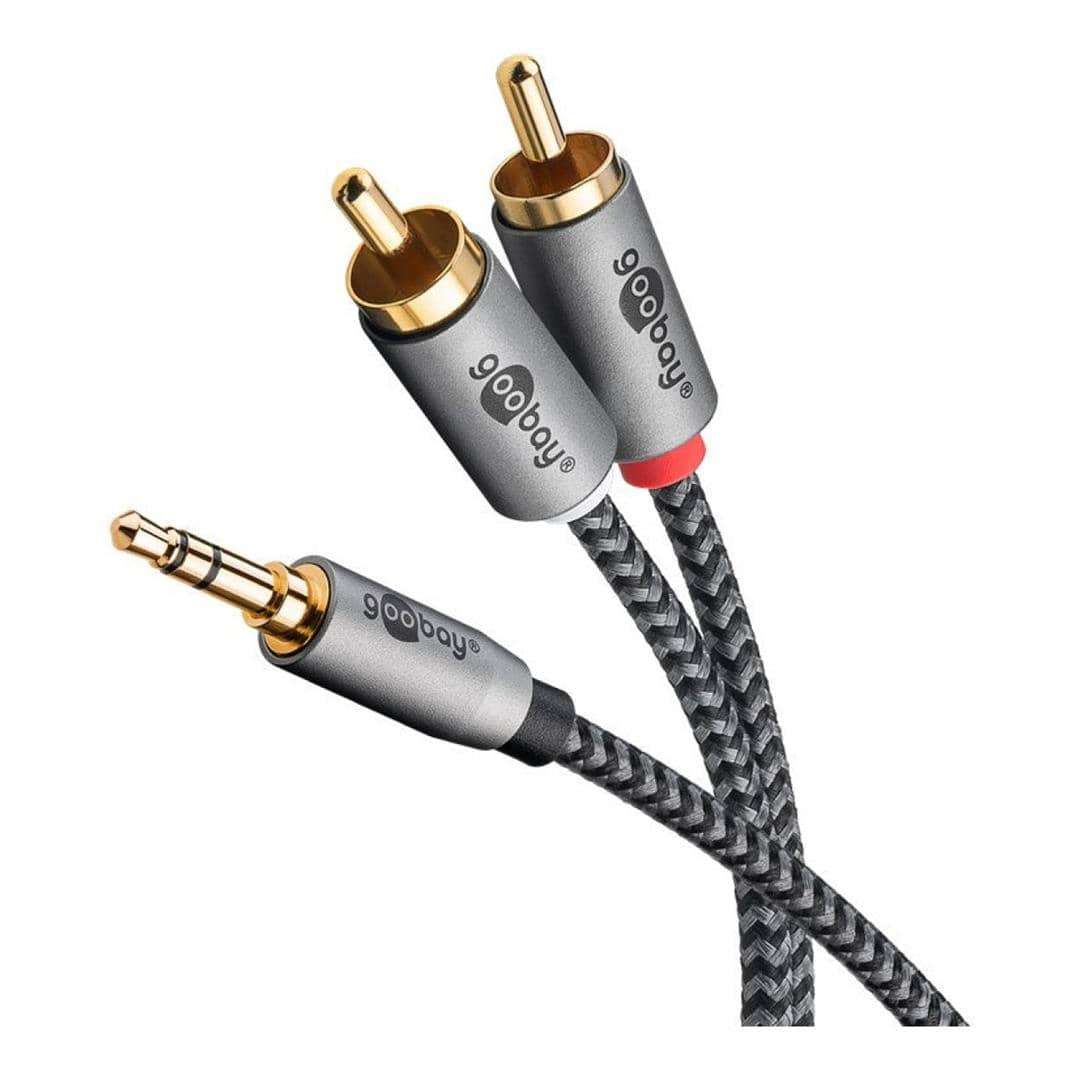 Goobay 1m 3.5mm Jack to RCA Audio Adapter Cable 65285
