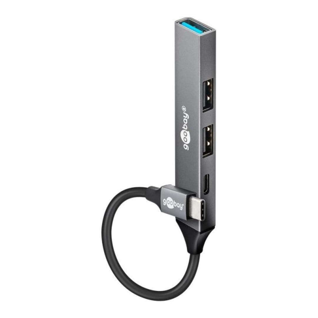 Goobay USB 3.2 Gen 1 Type-C 5000 Mbit/s Interface Hub Light Grey 74459