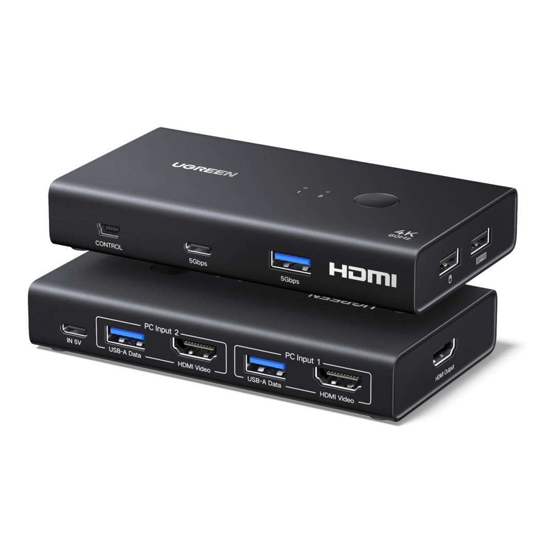 Ugreen 2-in - 1-out HDMI 2.0 KVM Switch 75246