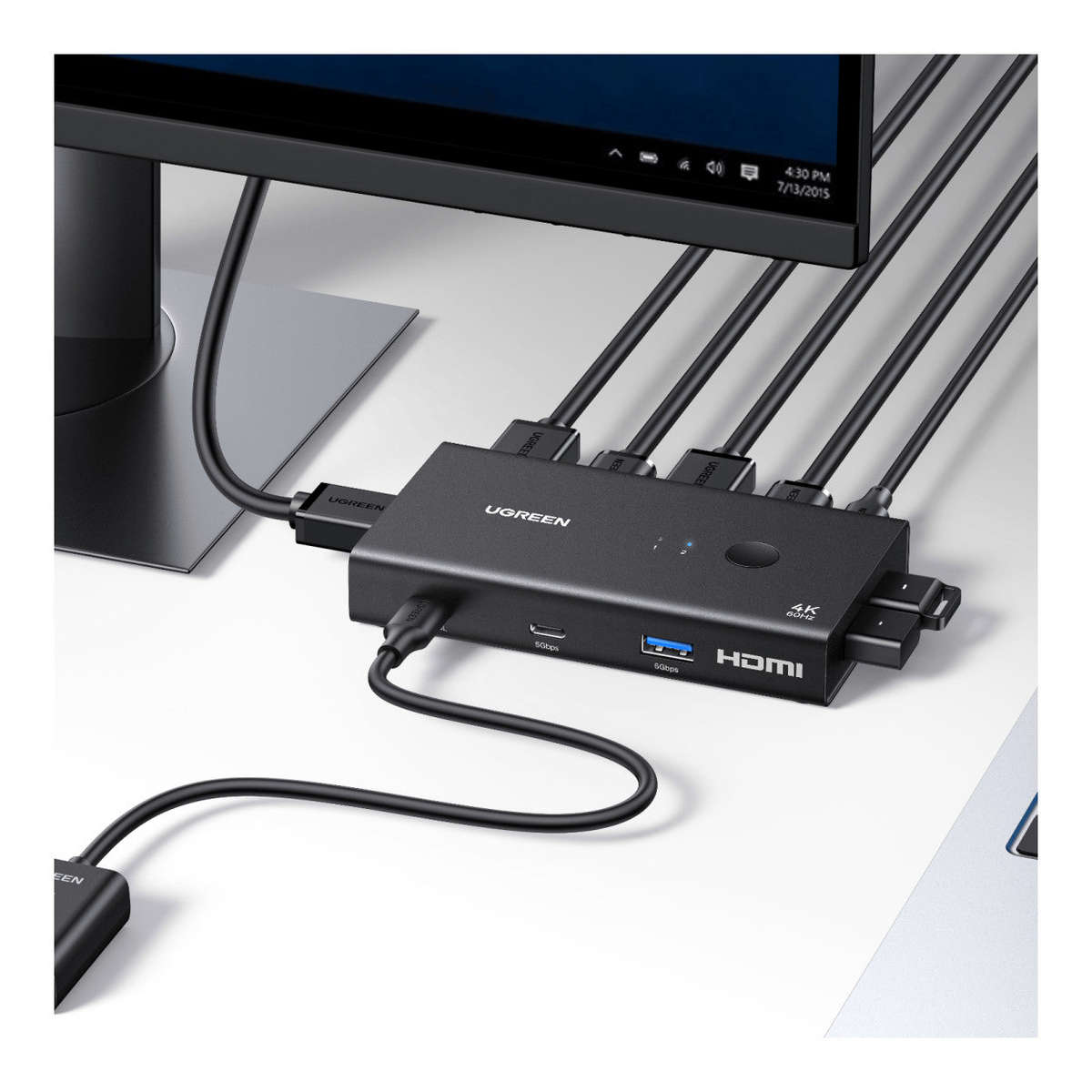 Ugreen 2-in - 1-out HDMI 2.0 KVM Switch 75246