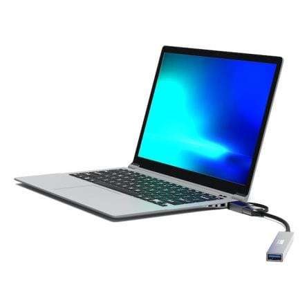Port Designs 4-ports 480 Mbps Slim Multi USB Hub Silver 900160