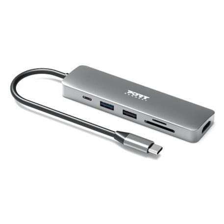 Port Designs 100W 4K USB-C 5 Devices Mobile Docking Station Silver 900162