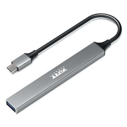 Port Designs 100W 5Gbps 4-port Multi USB-C Hub Silver 900163