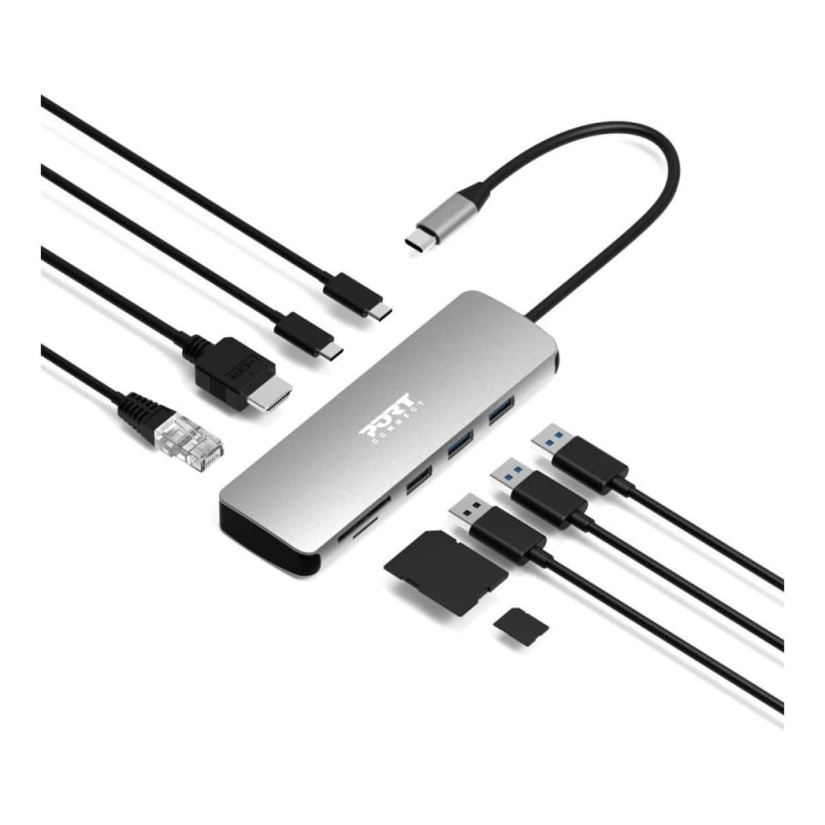 Port Designs 9-in-1 Type-C USB Hub 900164