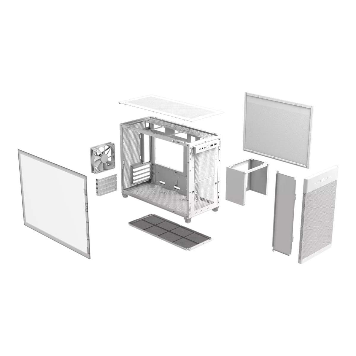 ASUS Prime AP201 Tempered Glass Micro-ATX PC Case White 90DC00G3-B39010